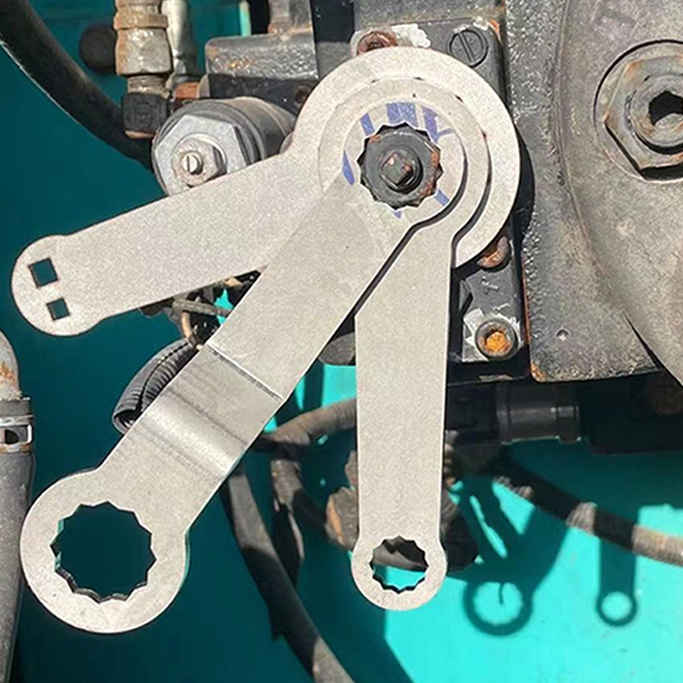 รถขุดคาวาซากิปั๊มปั๊มไฮดรอลิกเครื่องมือปรับการไหล K3V112 K3V63 Lifter ประแจปรับการไหล