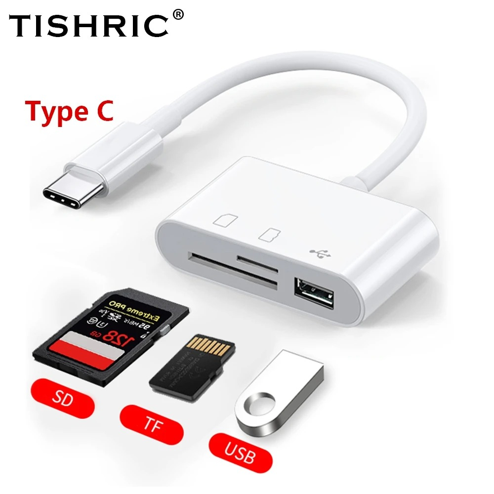 เครื่องอ่านการ์ด type-c type-c โทรศัพท์ Android คอมพิวเตอร์มัลติฟังก์ชั่น OTG2.0 SD/TF U Disk