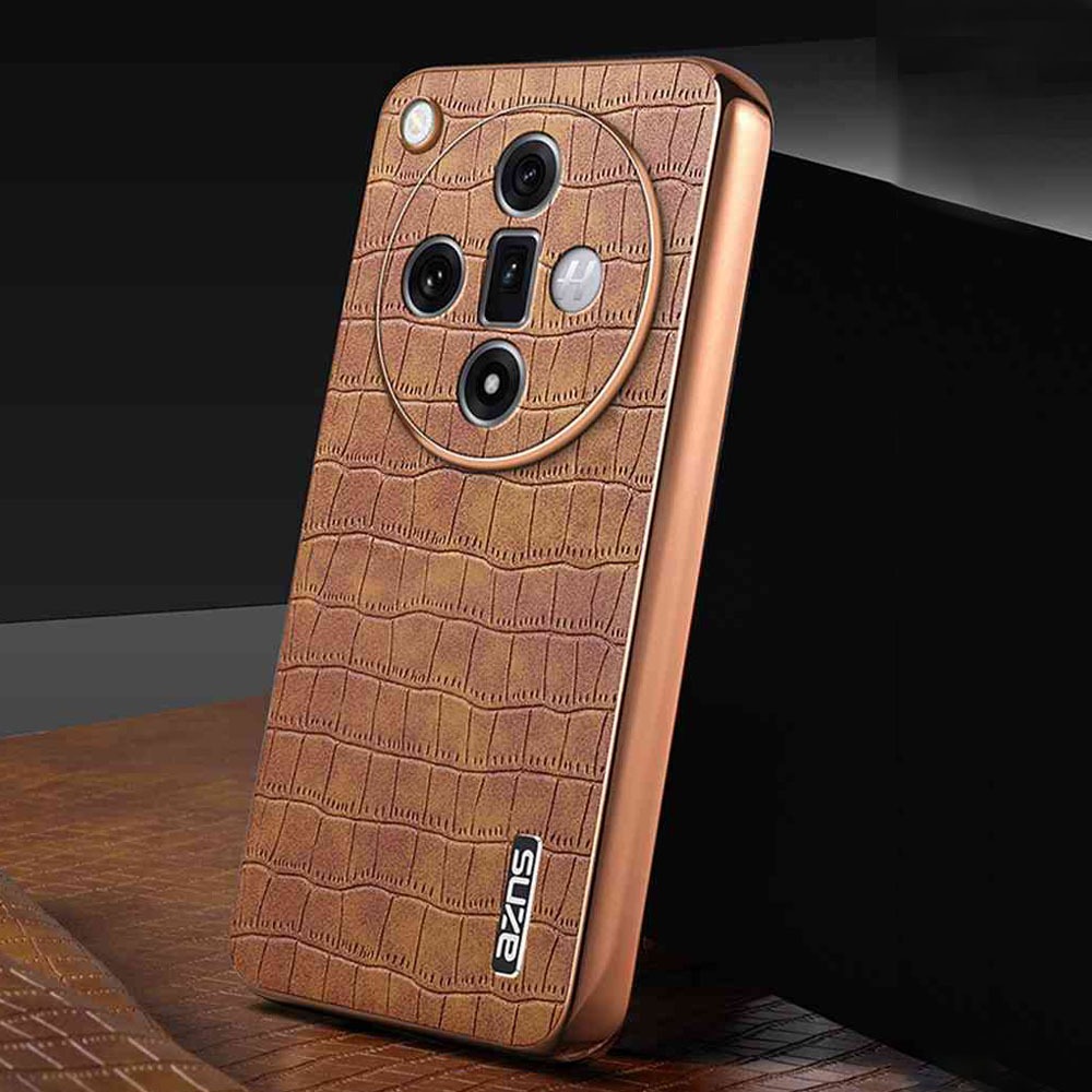 เคสลายจระเข้ OPPO Find X6 Pro X7 Ultra Case FindX6 FindX7 Electroplated Frame Phone Cover