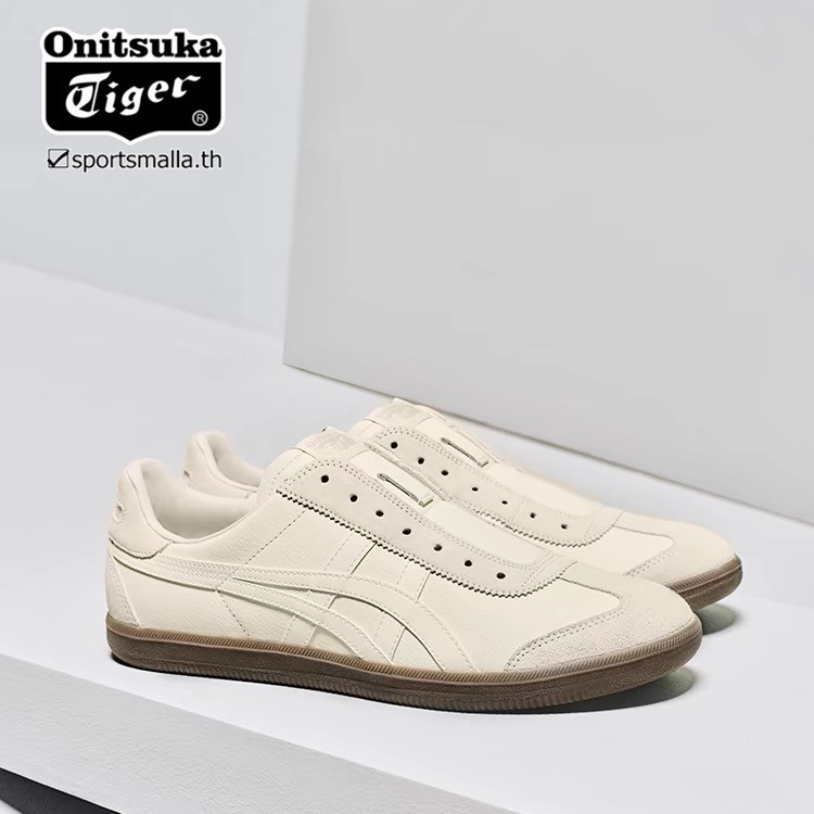 Onitsuka TOKUTEN SLIP-ON Off-White SLIP-ON รองเท้าเทรนนิ่งเยอรมันรองเท้าผ้าใบ