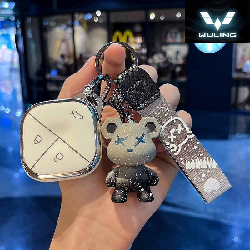 Tpu ฝาครอบกุญแจรถสําหรับ Wuling Air EV/Mini EV/Bingo EV key Case Keyless สมาร์ท Entry key