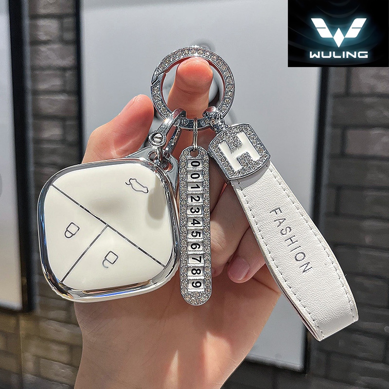 Wuling Air EV/Mini EV/Bingo EV Remote ปลอกกุญแจรถ พวงกุญแจ ที่ใส่กุญแจ แผ่นตัวเลขป้องกันการสูญหาย
