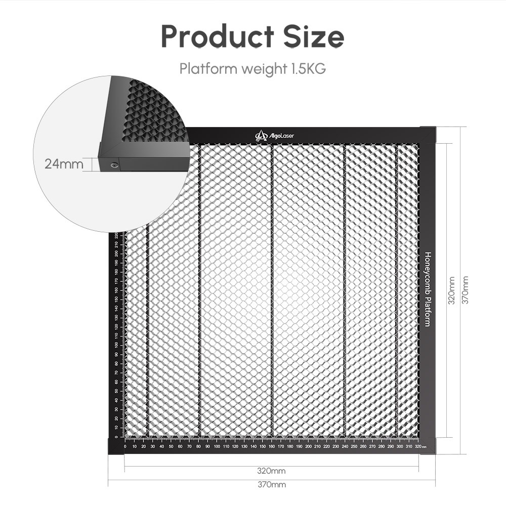 เลเซอร์แกะสลักแผงเลเซอร์เลเซอร์รังผึ้งตัด Working Table 400*400mm CO2 & ไดโอดรังผึ้ง Honeycomb