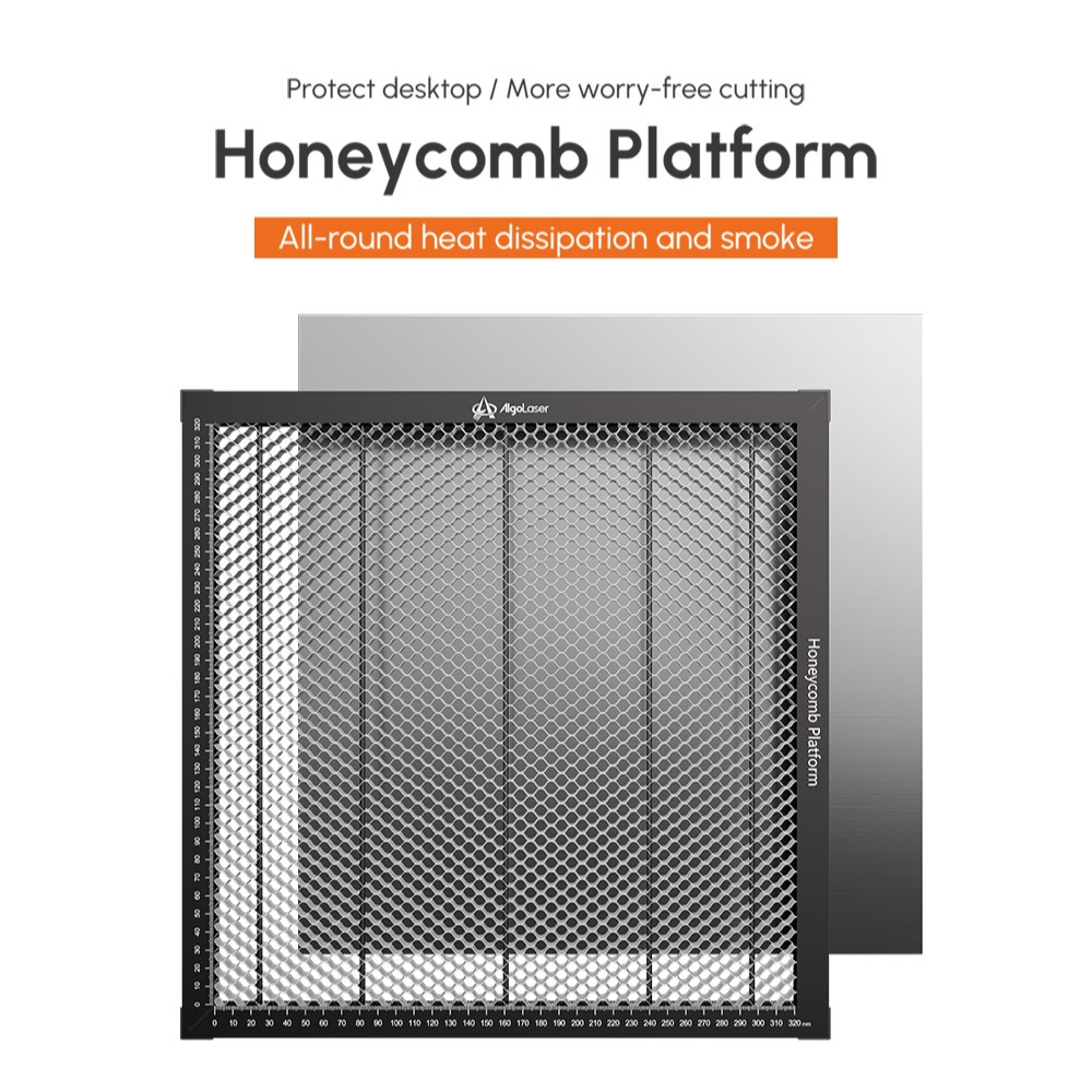 เลเซอร์แกะสลักแผงเลเซอร์เลเซอร์รังผึ้งตัด Working Table 400*400mm CO2 & ไดโอดรังผึ้ง Honeycomb