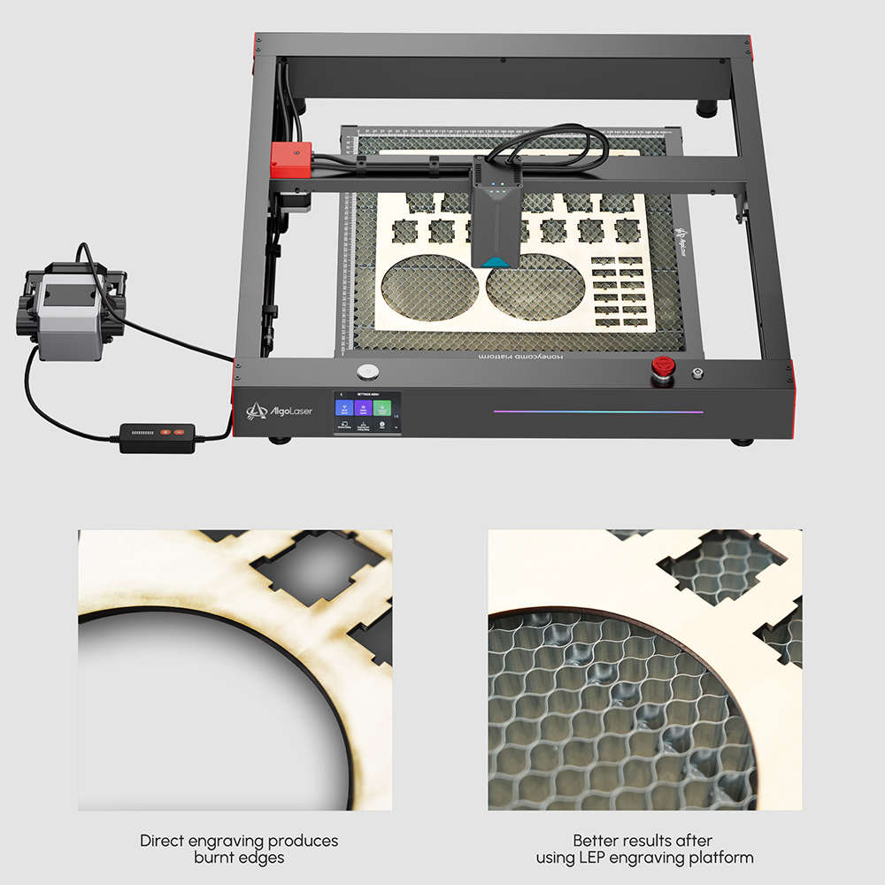 เลเซอร์แกะสลักแผงเลเซอร์เลเซอร์รังผึ้งตัด Working Table 400*400mm CO2 & ไดโอดรังผึ้ง Honeycomb