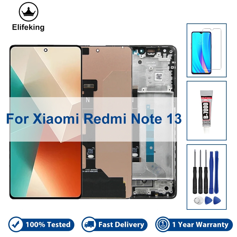 คุณภาพสูง LCD สําหรับ Xiaomi Redmi หมายเหตุ 13 5G จอแสดงผล Touch Screen Assembly กรอบ 2312DRAABG 231