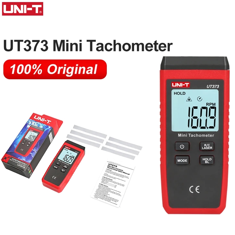UNI-T UT373 เครื่องวัดรอบเครื่องยนต์มินิมอเตอร์ดิจิตอลแบบไม่สัมผัส