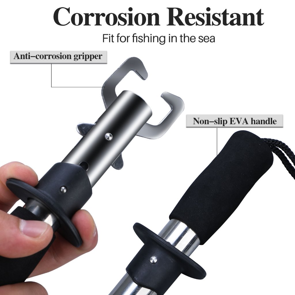 Sougayilang Compact Fishing Grip สแตนเลส Fish Lip Gripper ตกปลาเครื่องมือ — صورة 6