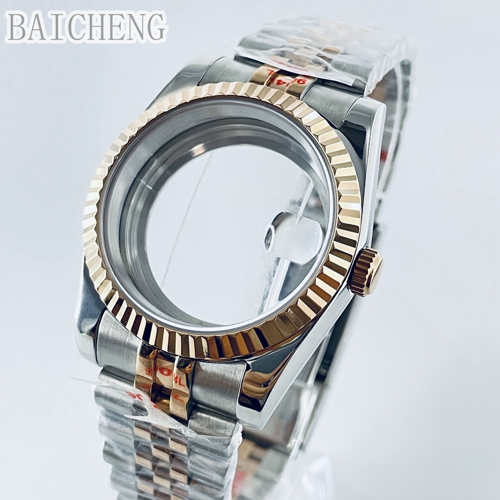36 มม.40 มม.Silver Rose NH34 NH35 NH36 NH38 NH39 NH70 NH72 ETA2824 PT5000 นาฬิกากันน้ํา Sapphire Crysta