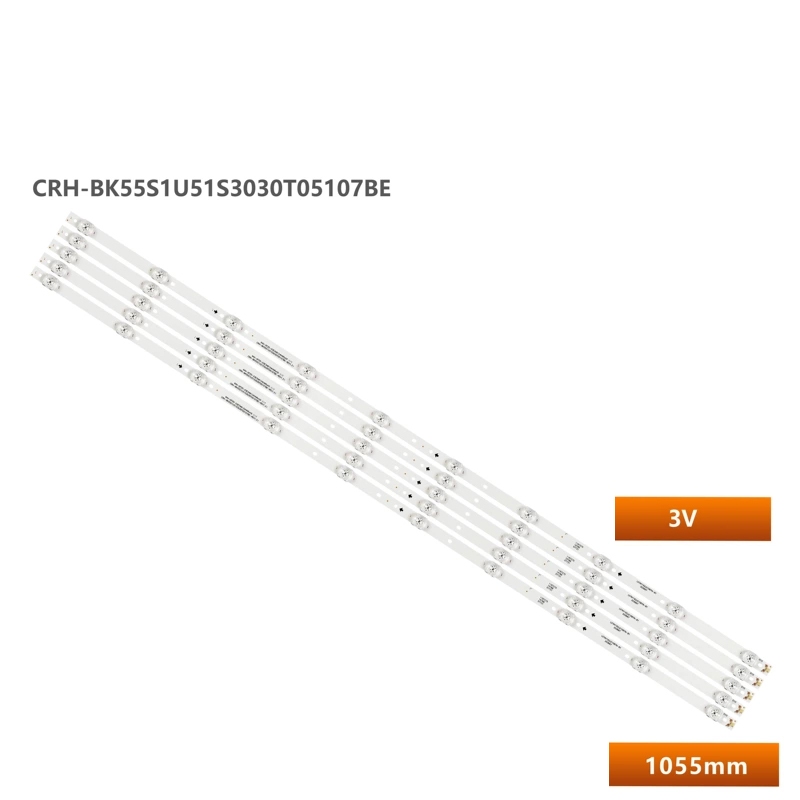 = 10 5 ชิ้นชุด LED backlight Strip สําหรับ Hisense 55HS68U light bar CRH-BK55S1U51S3030T05107BE-REV1