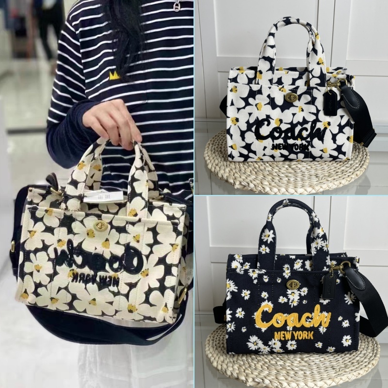 COACH CR660 กระเป๋าสุภาพสตรีสไตล์ใหม่กระเป๋า TOT กระเป๋าสะพายไหล่เดียวกระเป๋าสะพายเดซี่ขนาดเล็ก