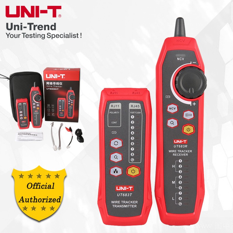 UNI-T UT683KIT Wire tracker เครื่องทดสอบติดตามสาย RJ45, RJ11