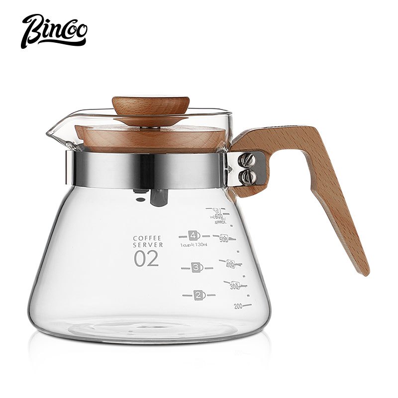Bincoo หม้อกาแฟชงมือแก้วกรองหม้อแบ่งปันหม้อชงเย็นชงกาแฟชุดเครื่องครัวสําหรับใช้ในครัวเรือนและสํานักง