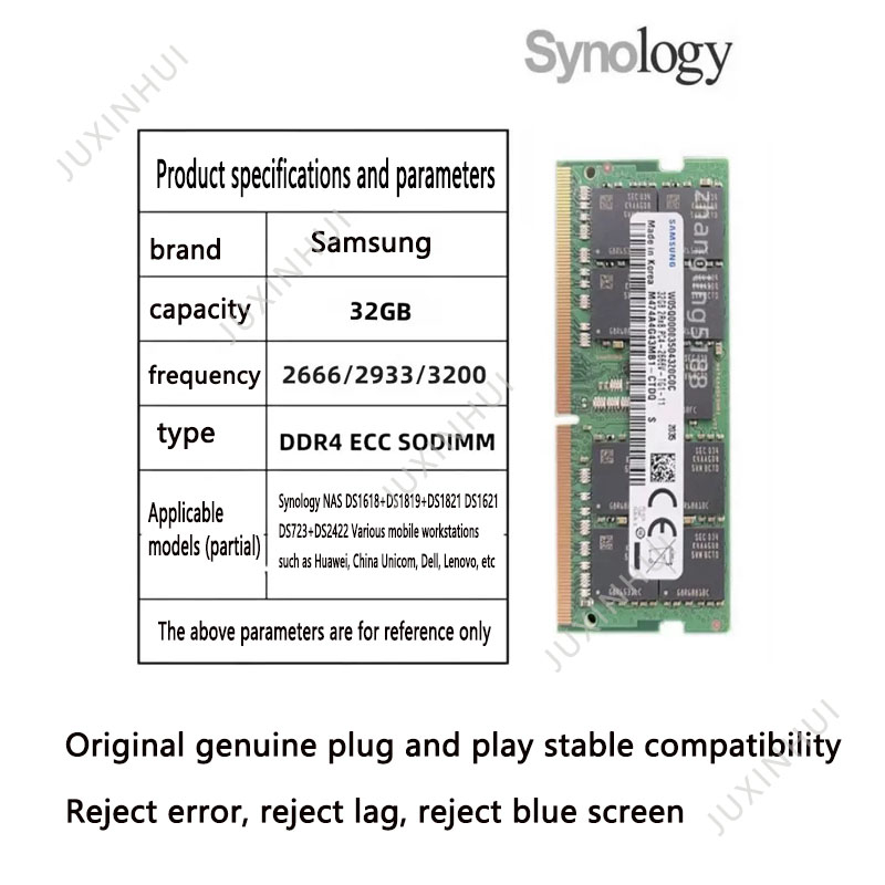 Synology Storage NAS DS1221+822+1621+1821+8G 32G 16G 2666 ECC หน่วยความจํา