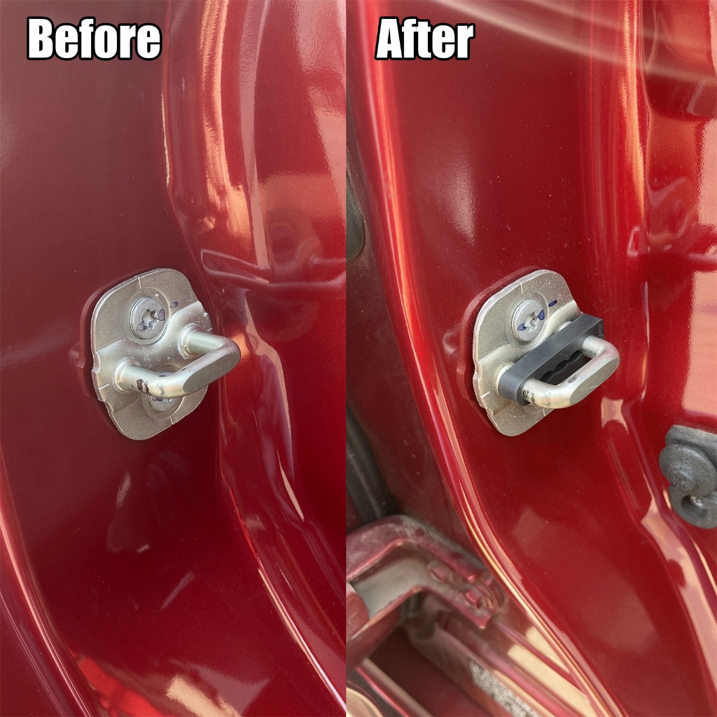 Nissan 4pcs โช้คอัพรถยนต์ปะเก็นฉนวนกันเสียงแผ่นกันกระแทกบัฟเฟอร์ประตู Damper Shock-Absorbing Protector - รูปที่ 3