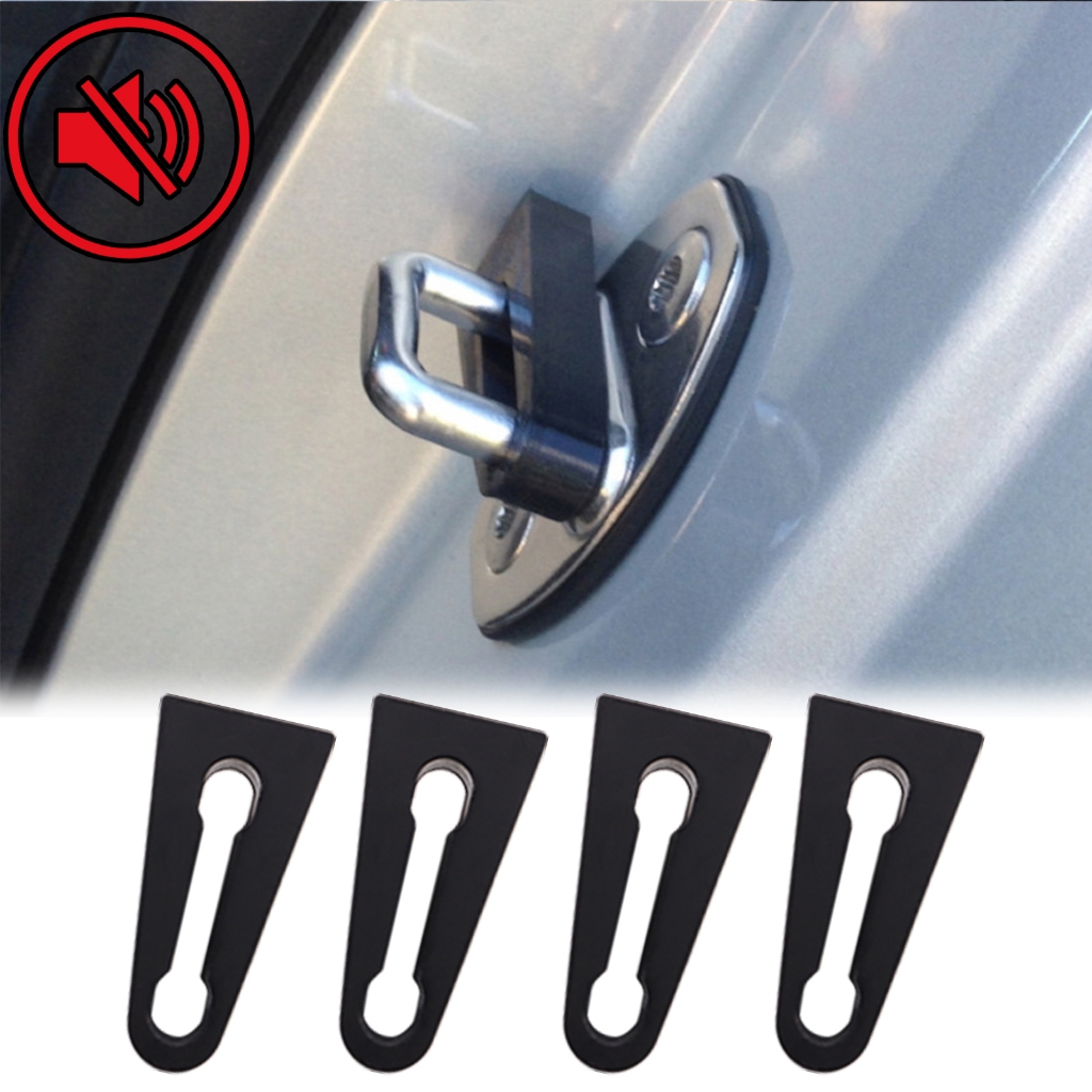 Nissan 4pcs โช้คอัพรถยนต์ปะเก็นฉนวนกันเสียงแผ่นกันกระแทกบัฟเฟอร์ประตู Damper Shock-Absorbing Protector - รูปที่ 4