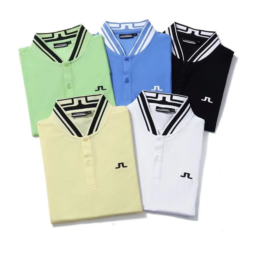 J.lindeberg Golf Half-Sleeved เสื้อยืดผู้ชายฤดูร้อนสบายกีฬาเสื้อโปโลเสื้อผ้ากอล์ฟผู้ชาย Quick-Drying Jersey 2301 ราคา ถูกที่สุด ดีลบีเคเค แกลเลอรีภาพที่ 6