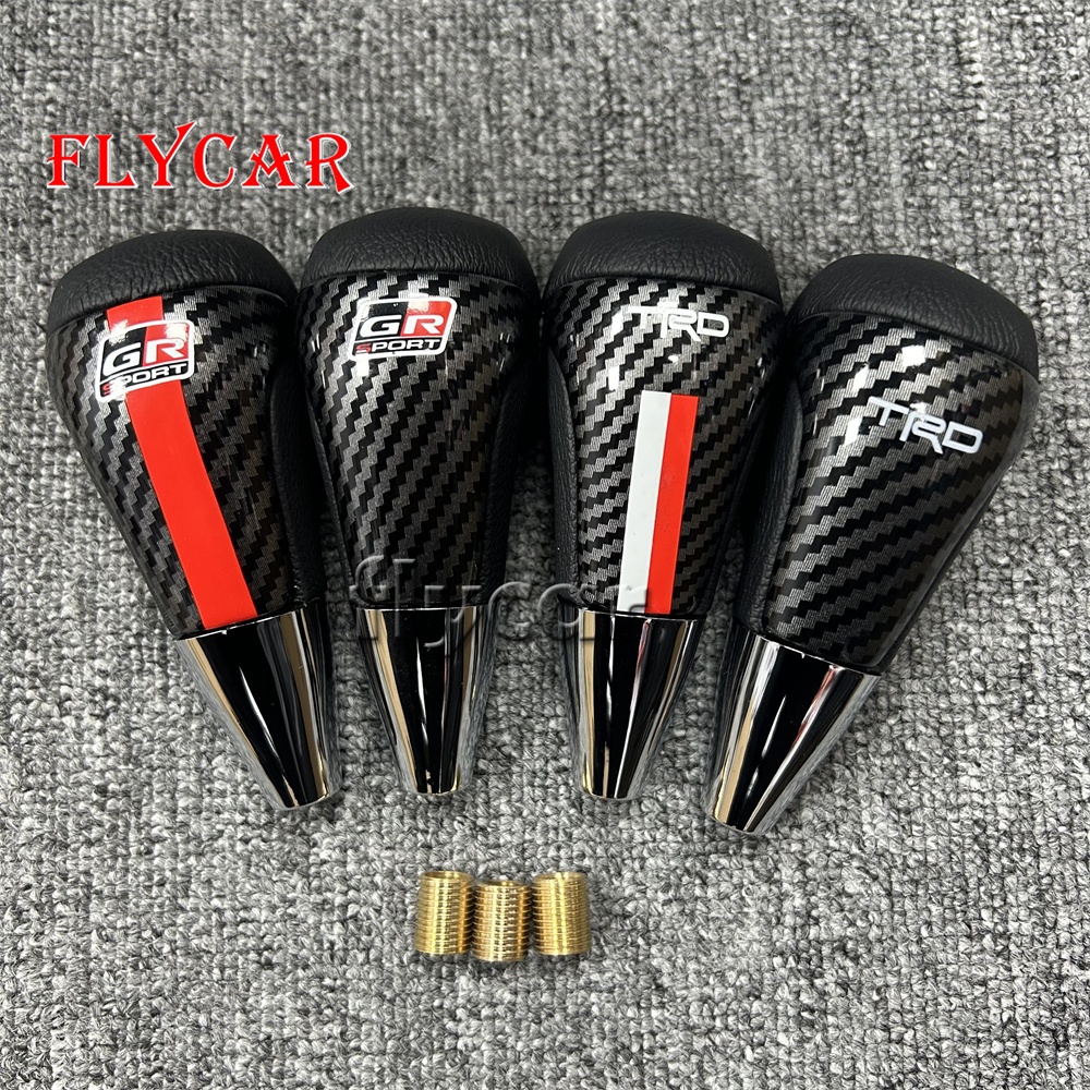 Trd GR Sport Racing Gear Shift Knob Shifter Lever สําหรับ Toyota Leather Carbon Look