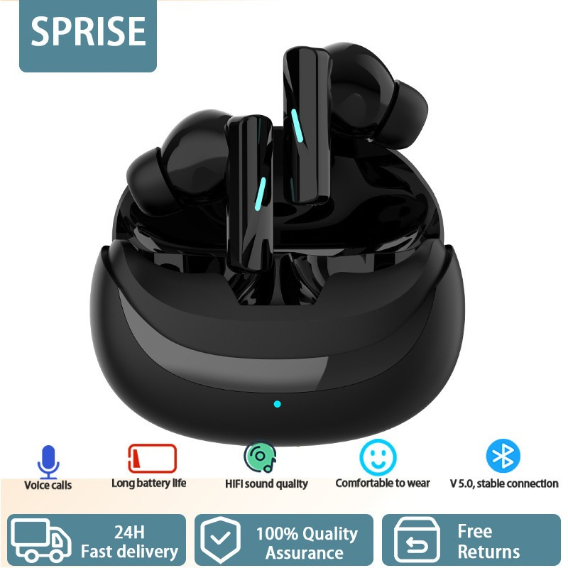 Sprise Mate70 หูฟังไร้สายขั้นสูงชุดหูฟังบลูทูธ HiFi พร้อมไมโครโฟน TWS Earphon หูฟังสเตอริโอหูฟังระบบควบคุมแบบสัมผัส