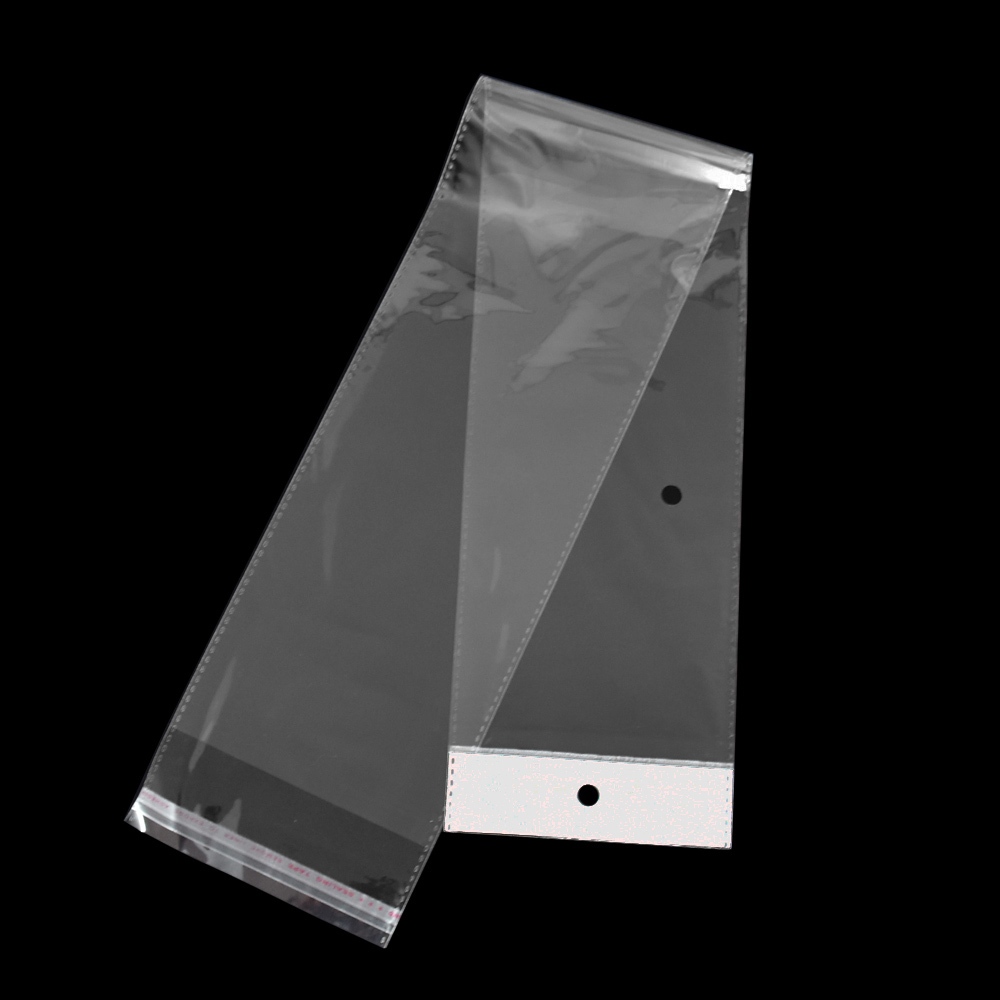 10.5x72 ซม. Clear OPP ถุงพลาสติก 100 ชิ้น Self-Adhesive โปร่งใส Poly วิกผมบรรจุภัณฑ์ถุงสําหรับ Hairp