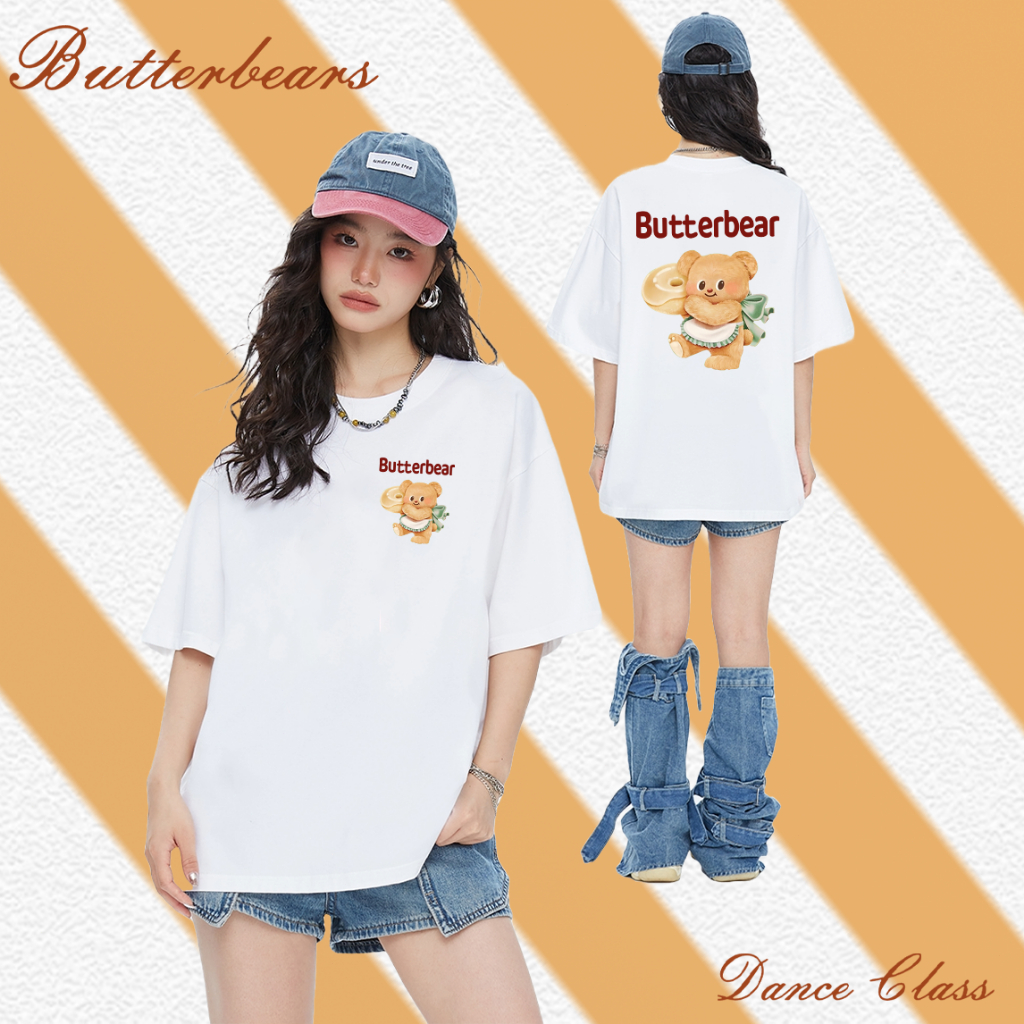 2024 เสื้อน้องหมีเนย หมีเนย Butterbear T-Shirt ผ้าCotton 100% ใส่ได้ ทั้ง ชาย ใส่สบาย ไม่หด ไม่ย้