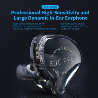 Kz EDC PRO HIFI ที่ดีที่สุดในหูแบบมีสายแบบไดนามิก Loop พร้อมสายสัญญาณเสียงแบบถอดได้สําหรับแบบไดนามิกขนาดใหญ่ไดรฟ์ Monitor หูฟัง