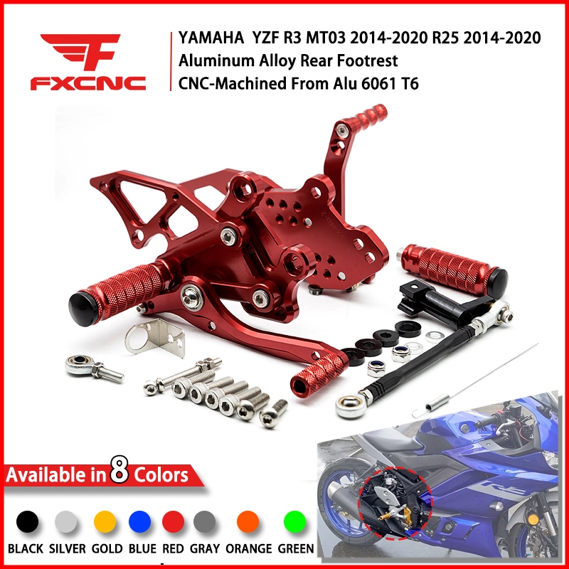 สําหรับ YAMAHA YZF R3 MT03 YZF-R3 2014-2020 R25 2014-2020 MT25 2015-2020 รถจักรยานยนต์ด้านหลังชุดเท้