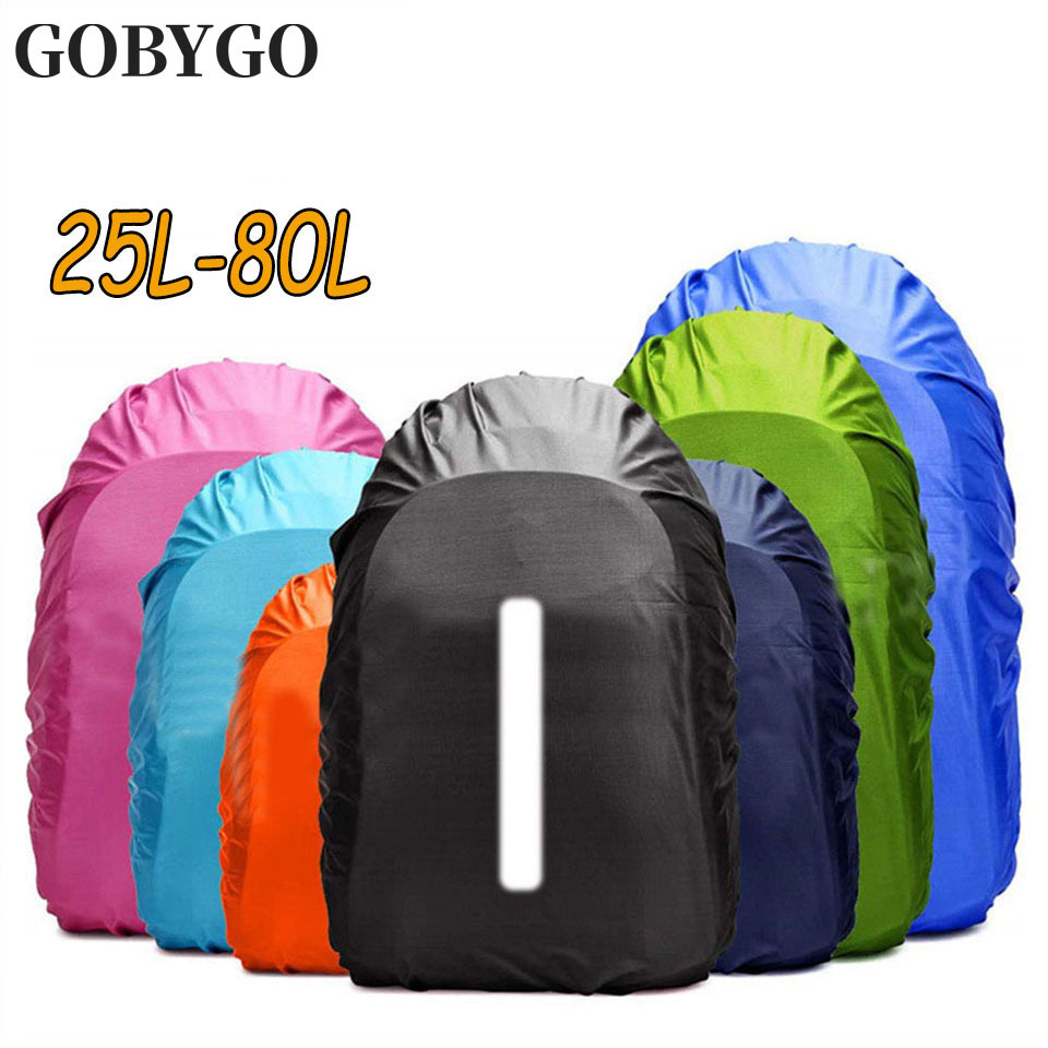 Gobygo 1 ชิ้นกีฬากลางแจ้ง 15-85L กระเป๋ากันน้ํากระเป๋าเป้สะพายหลังขี่จักรยานผ้าคลุมกันฝน