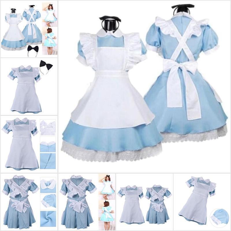 Alice In Adult Wonderland เดรสโลลิต้า คอสเพลย์เมด ชุดแฟนซีผู้ใหญ่ ชุดอนิเมะเซ็กซี่