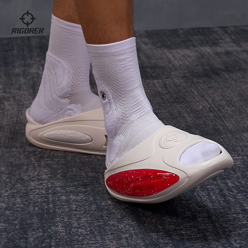 Rigorer รองเท้าแตะฉลาม Super Soft น้ําหนักเบาผู้หญิงผู้ชายสไลด์กันน้ํากันลื่นสวมใส่ด้านนอกรองเท้าแตะฤดูร้อน
