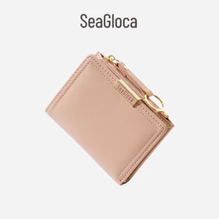 Seagloca กระเป๋าสตางค์ใบสั้น มีซิป ใส่บัตรได้หลายช่อง เรียบง่าย แฟชั่นสําหรับผู้หญิง No 1799