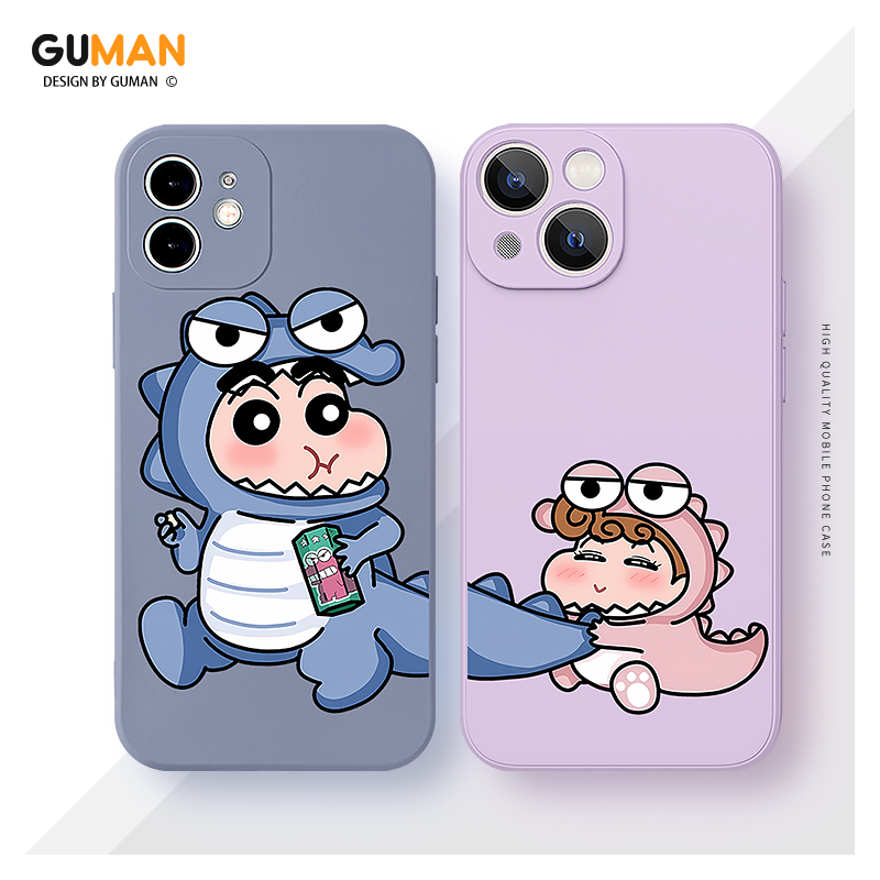 GUMAN Soft Silicone Matching Couple Set Cute Funny Shockproof Phone Case Compatible for iPhone Case 