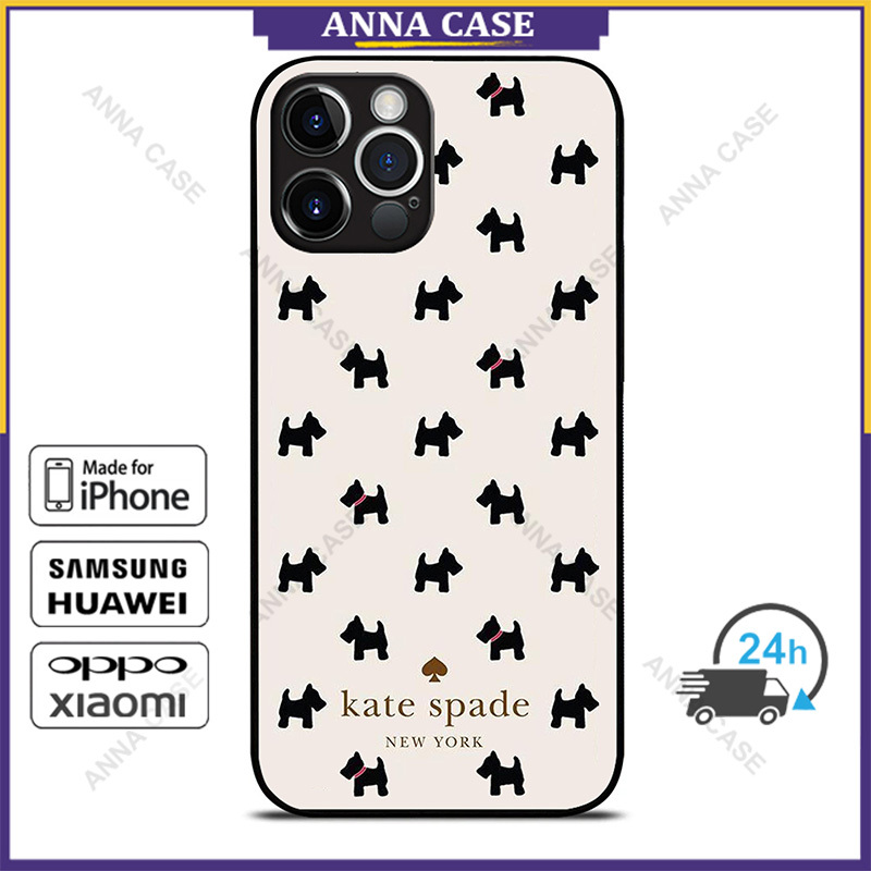 Katespade New York Scottie 5 เคสโทรศัพท์สําหรับ iPhone 16 Pro Max / iPhone 15 Pro Max / iPhone 14 Pro Max / Samsung Galaxy Note10 Plus / S24 Ultra เคสป้องกัน