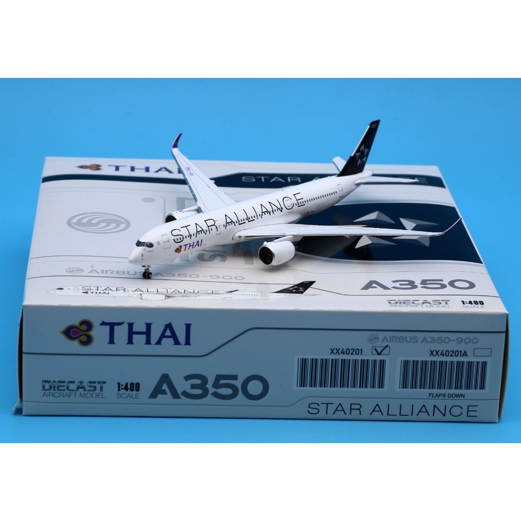 Xx40201 Alloy Collectible Plane Gift JC Wings 1:400 การบินไทย "StarAlliance" Airbus A350-900XWB Diec