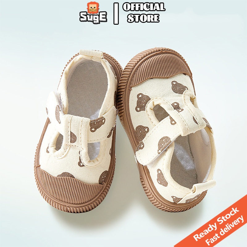 SUGE รองเท้าเด็กวัยหัดเดิน ระบายอากาศ ลายการ์ตูน สําหรับเด็กผู้ชาย และเด็กผู้หญิง