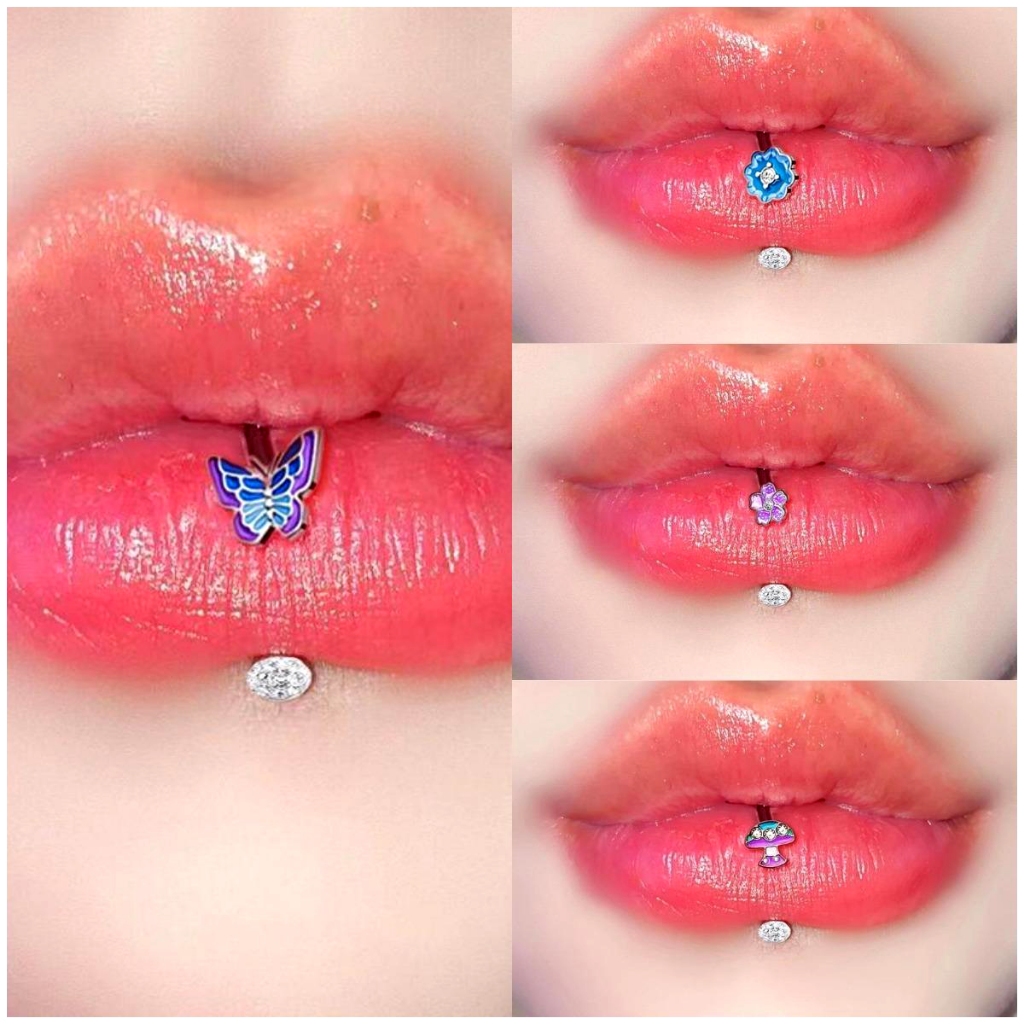 แหวนปากสแตนเลส Devils Eye lip ตกแต่งเครื่องประดับเจาะมนุษย์
