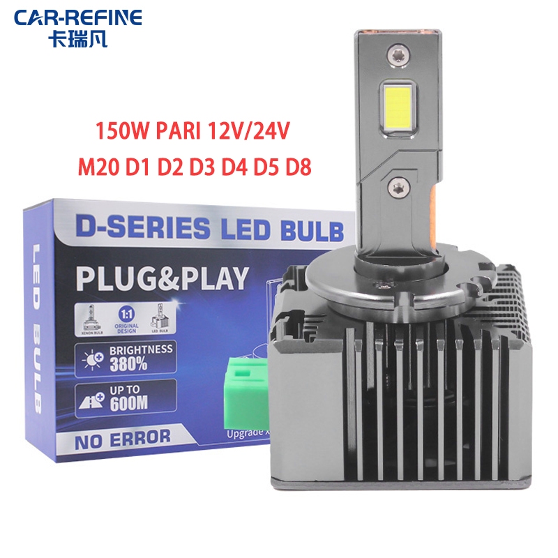 CAR-REFINE 2 ชิ้น M20 D1 ไฟหน้า LED Canbus 20000LM D1S D2S D3S ไฟหน้า LED อัตโนมัติ D1S/D2R/D4S/D4R/