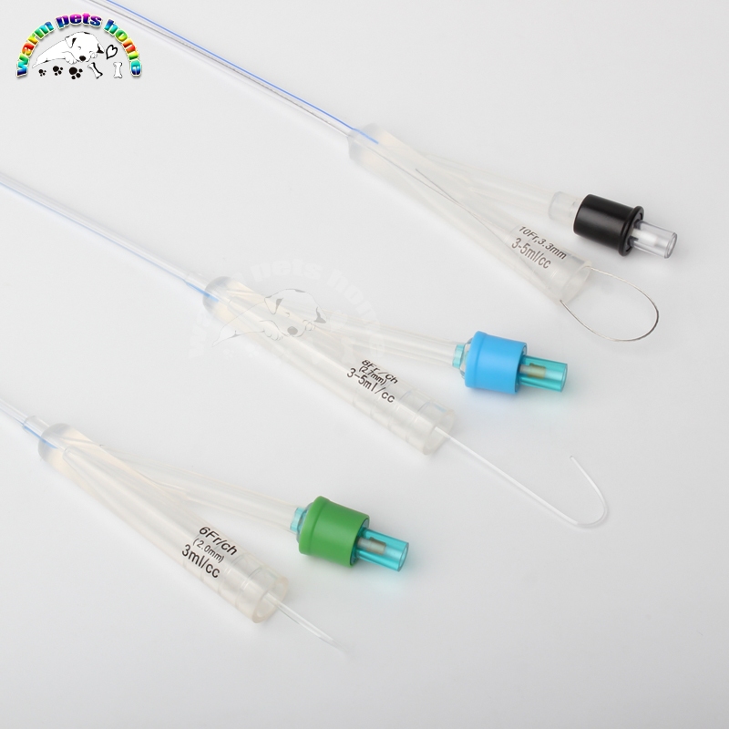 Two-way Foley Canine Urinary Catheter พร้อมบอลลูน 2 Way Foley Dog Catheters ซิลิโคนปัสสาวะ Catheters
