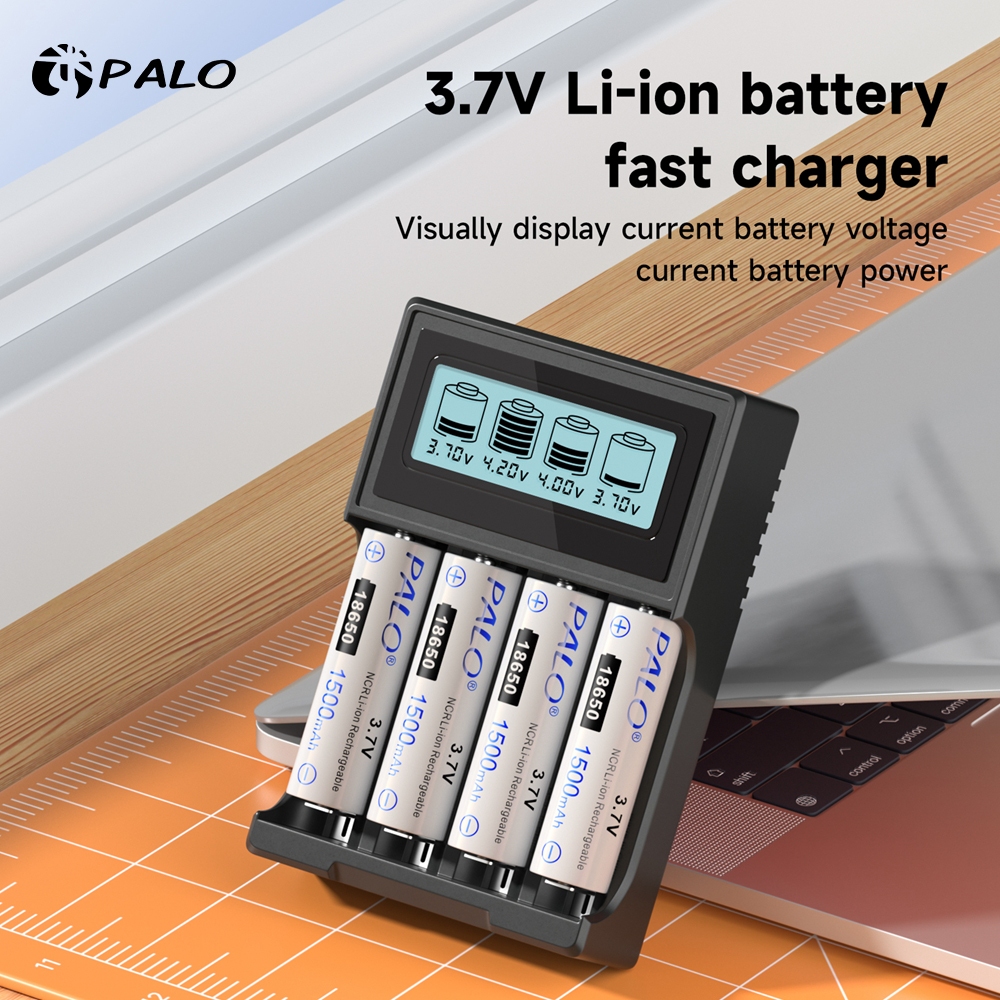 Palo 3.7V Li-ion Battery Charger Fast Charging สําหรับ 22650 18650 18500 16340 14500 แบตเตอรี่