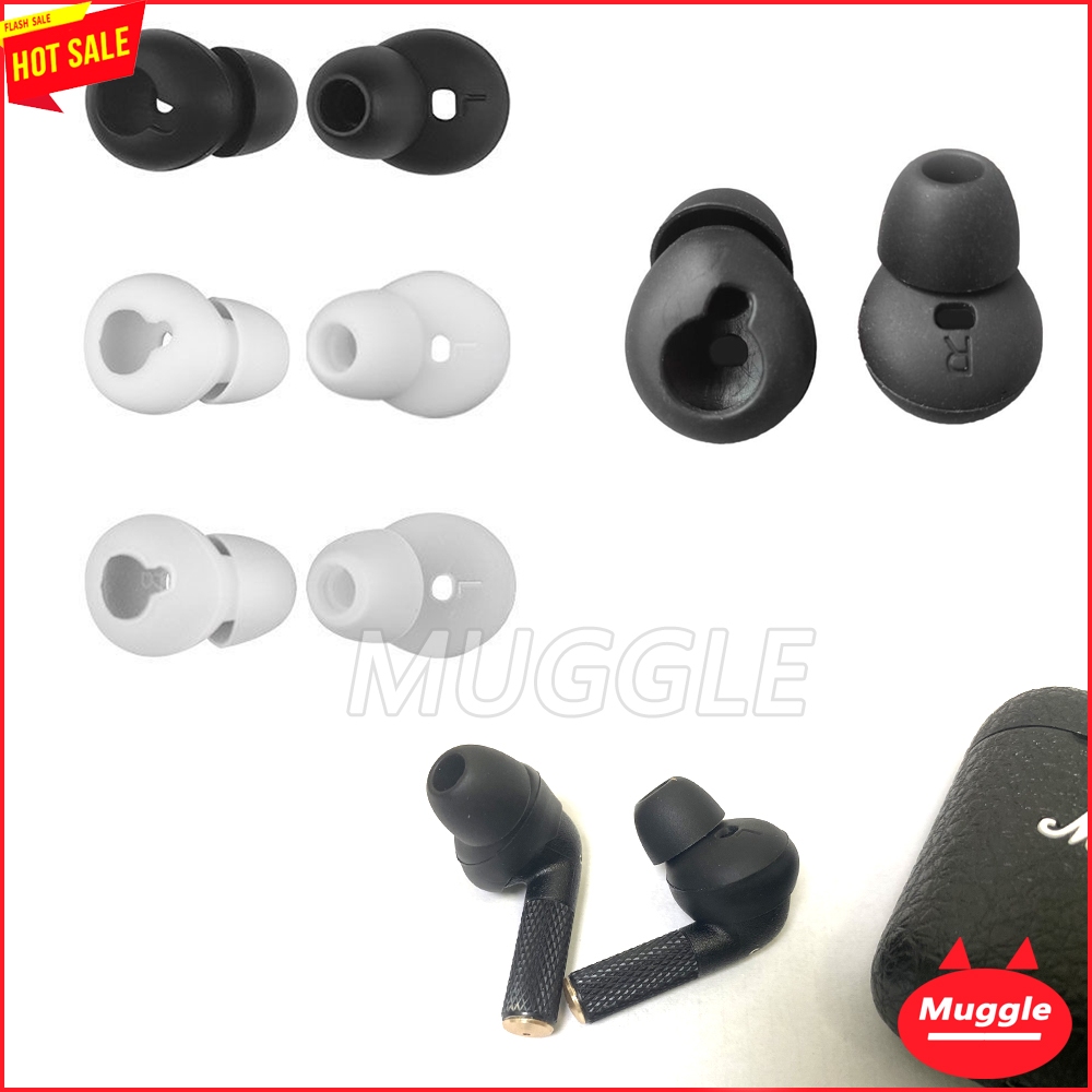Marshall Minor III Silicone Ear Tips หูฟัง จุกหูฟัง ที่อุดหูกันลื่น Marshall Minor 3 Soft eartips silicone จุกหูฟังดีไซน์ใหม่ Earbuds Ear Tips จุกซิลิโคน