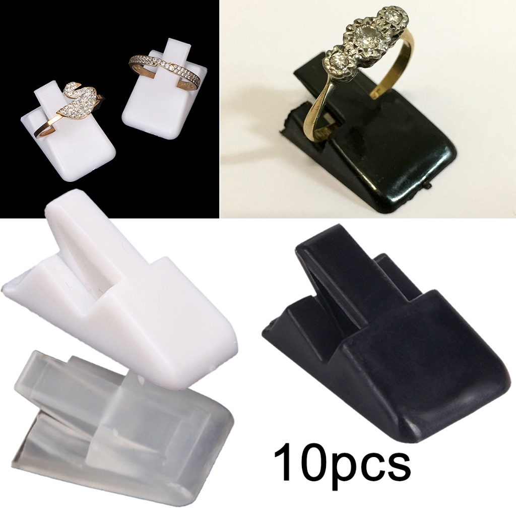 10x Frosted Finger Ring Display Stand (ยากเป็นเหล็ก) ,Holder Jewelry Shop ตู้โชว์สําหรับแหวนลูกปัดเครื่องประดับแสดง (ทนทานต่อการใช้งาน)