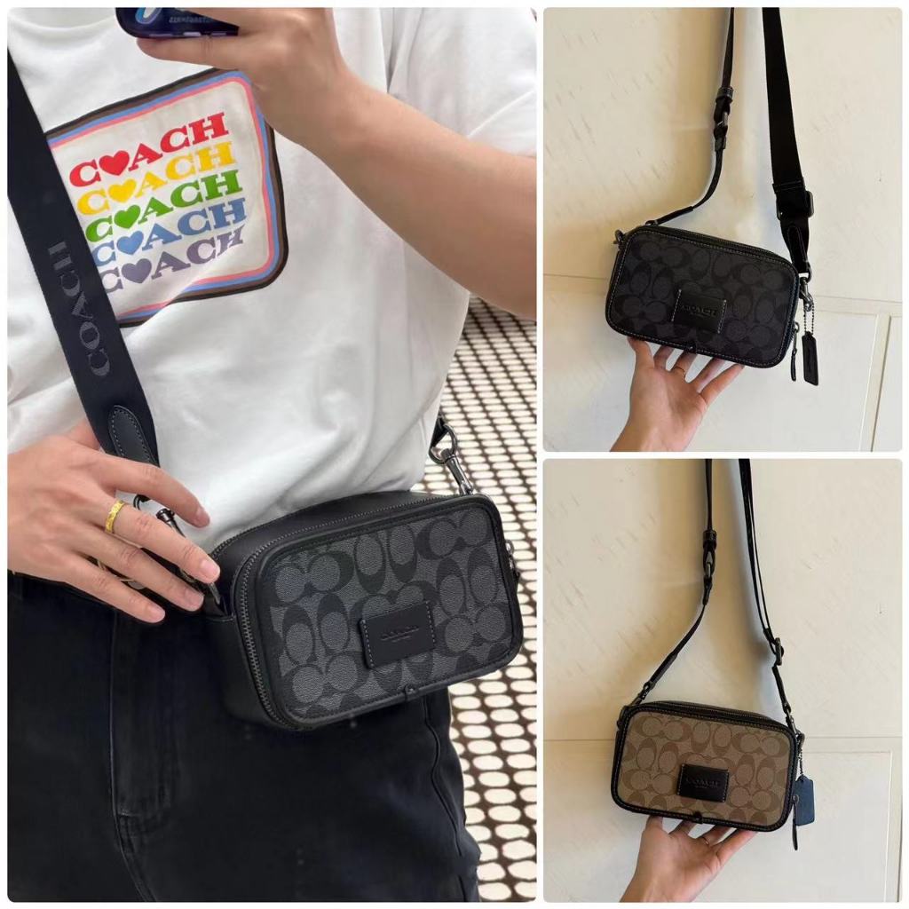 ของแท้ 100% COACH Mens Classic Logo Presbyopic WAYATT กระเป๋าสะพายข้าง CM109