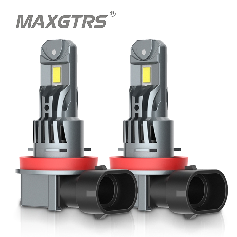 Maxgtrs หลอดไฟหน้ารถยนต์ Led H7 ไร้สาย 20000LM 6000K CSP ขนาดเล็ก สําหรับไฟหน้ารถยนต์ H8 H11 Turbo Led 9005 9006 9012 12V 2 ชิ้น
