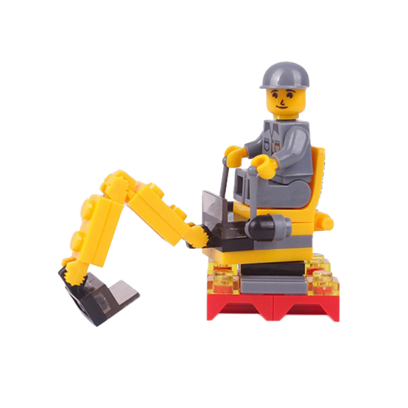 Hohland ฟิกเกอร์และรถขุด Blocks Set เหมาะสําหรับเด็กผู้ชาย ตัวเลือกของขวัญที่ดีที่สุด การศึกษาและสนุก พัฒนาทักษะที่มือ ชุดบล็อกตัวต่อยานพาหนะหลายแบบ avai