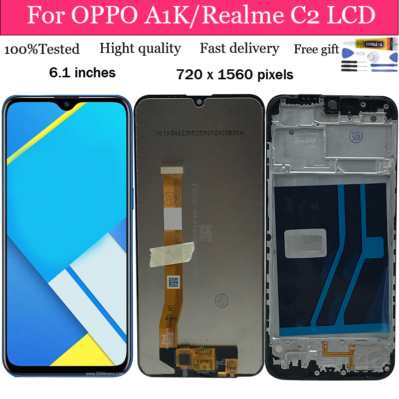 อะไหล่หน้าจอ LCD แบบเปลี่ยน สําหรับ Oppo Realme C2 A1K