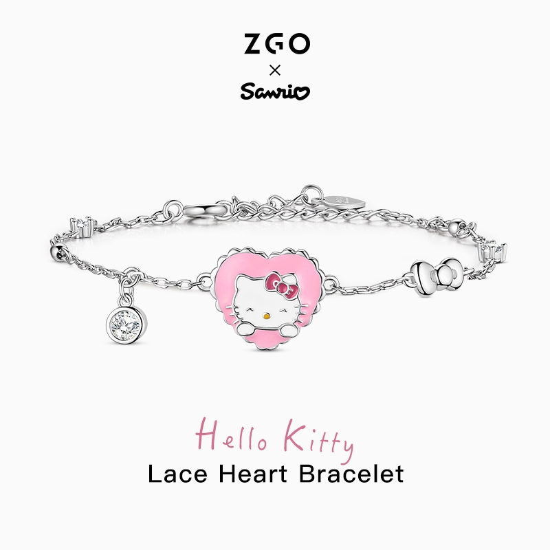 ZGO x Sanrio Hello Kitty สร้อยข้อมือแฟชั่นผู้หญิง ดีไซน์การ์ตูนน่ารัก ระดับพรีเมียม 6133