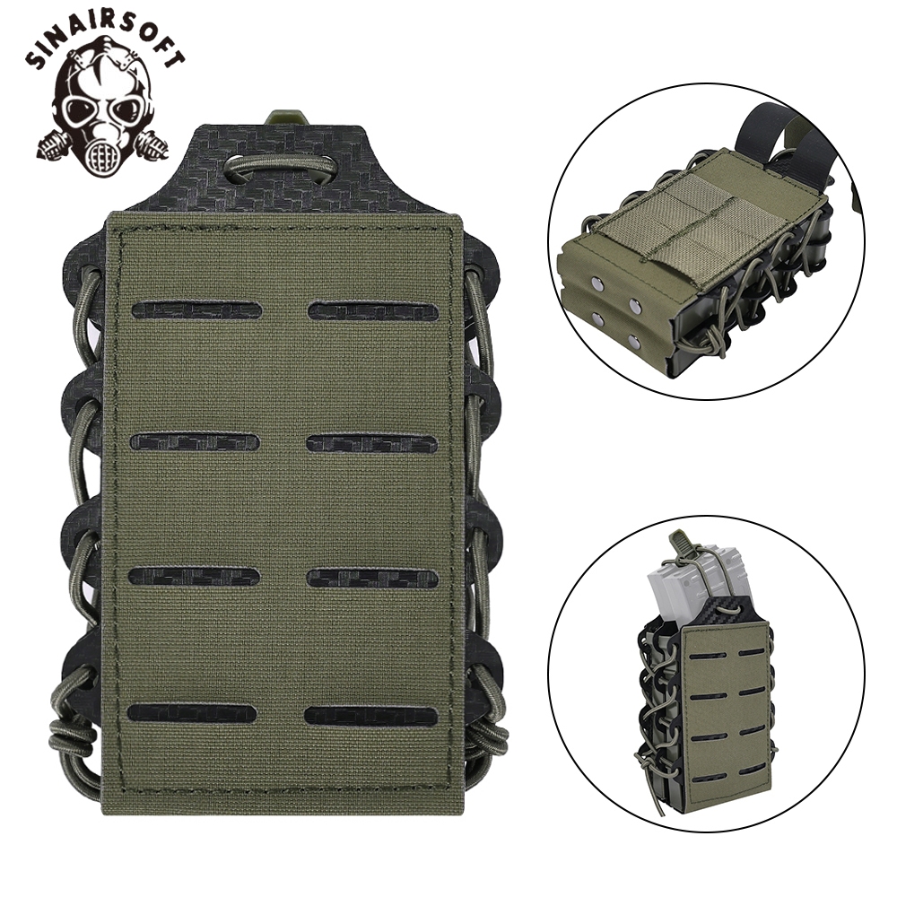 Sinairsoft ยุทธวิธี 5.56 กระเป๋าเก็บนิตยสาร M4 กระเป๋านิตยสารสองชั้นกลางแจ้ง MOLLE อุปกรณ์เสริมกระเป๋าทํางาน