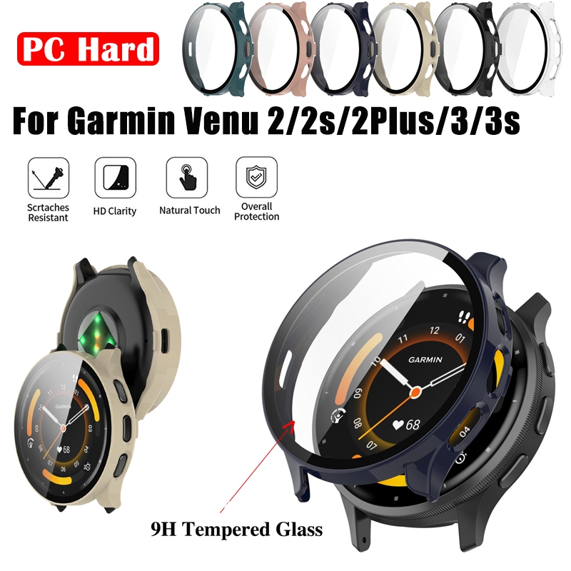 ป้องกันหน้าจอสําหรับ Garmin vívoactive 6 Venu 2 Plus Full Coverage กระจกนิรภัย PC แขนป้องกันสําหรับ Garmin Venu 3 3s 2s forerunner 965 255 955