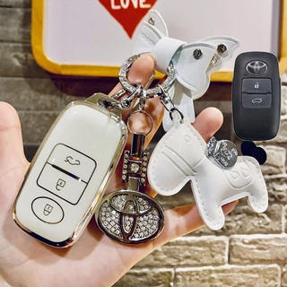 ของแต่งToyota เคสกุญแจรถยนต์ Toyota yaris พวงกุญแจรถยนต์ Toyota ativ 3 ปุ่ม