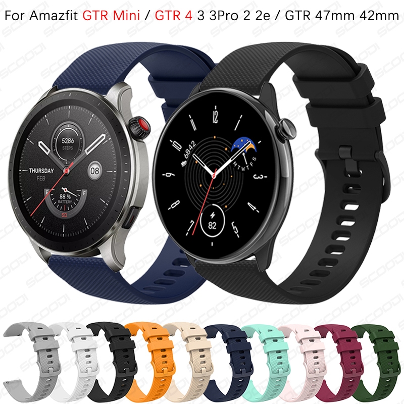สายนาฬิกาซิลิโคนสําหรับ Huami Amazfit GTR Mini / GTR 4 / 3 / 3 Pro / 2 / 2e / GTR 47 มม.42 มม.สร้อยข้อมือกีฬานาฬิกา